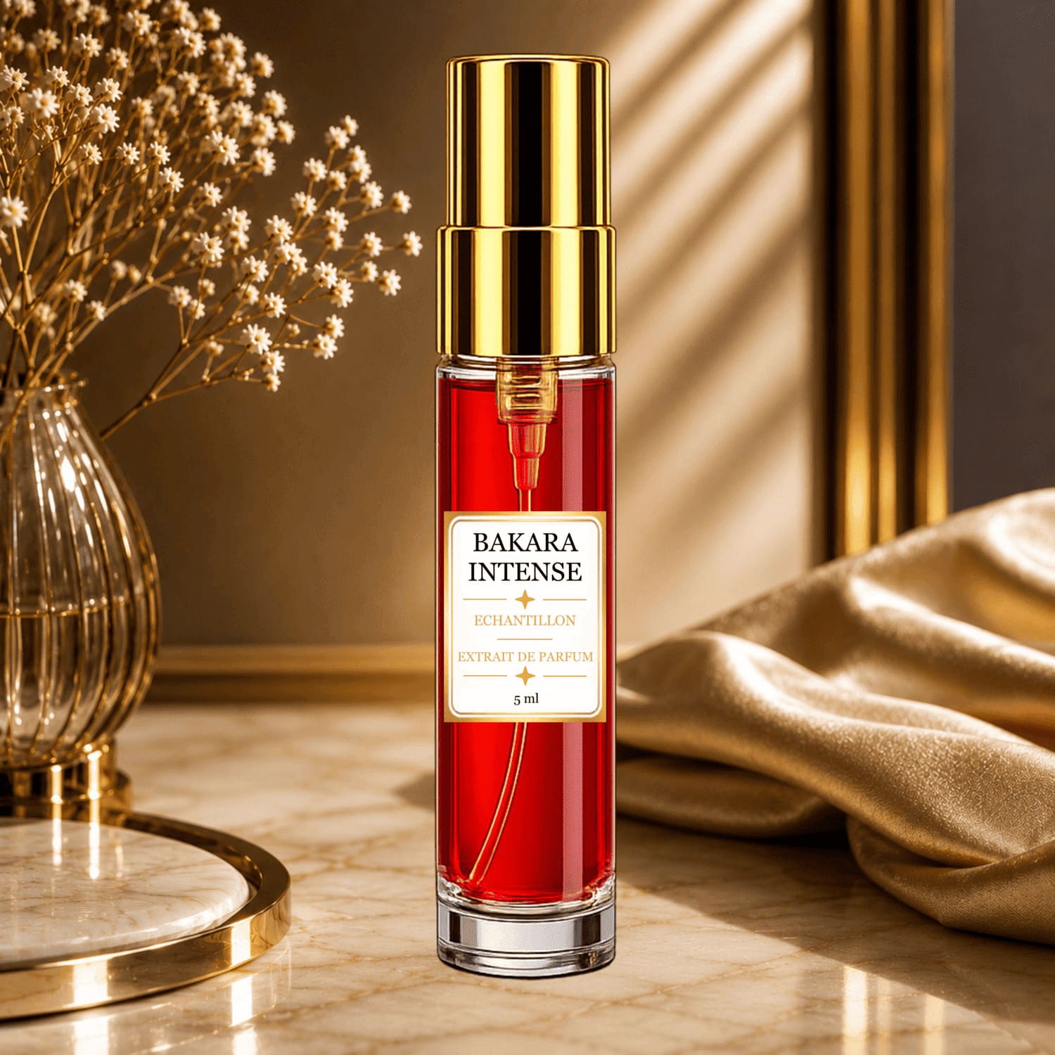 Echantillon de parfum en flacon pulvérisateur de 5ml Bakara Intense