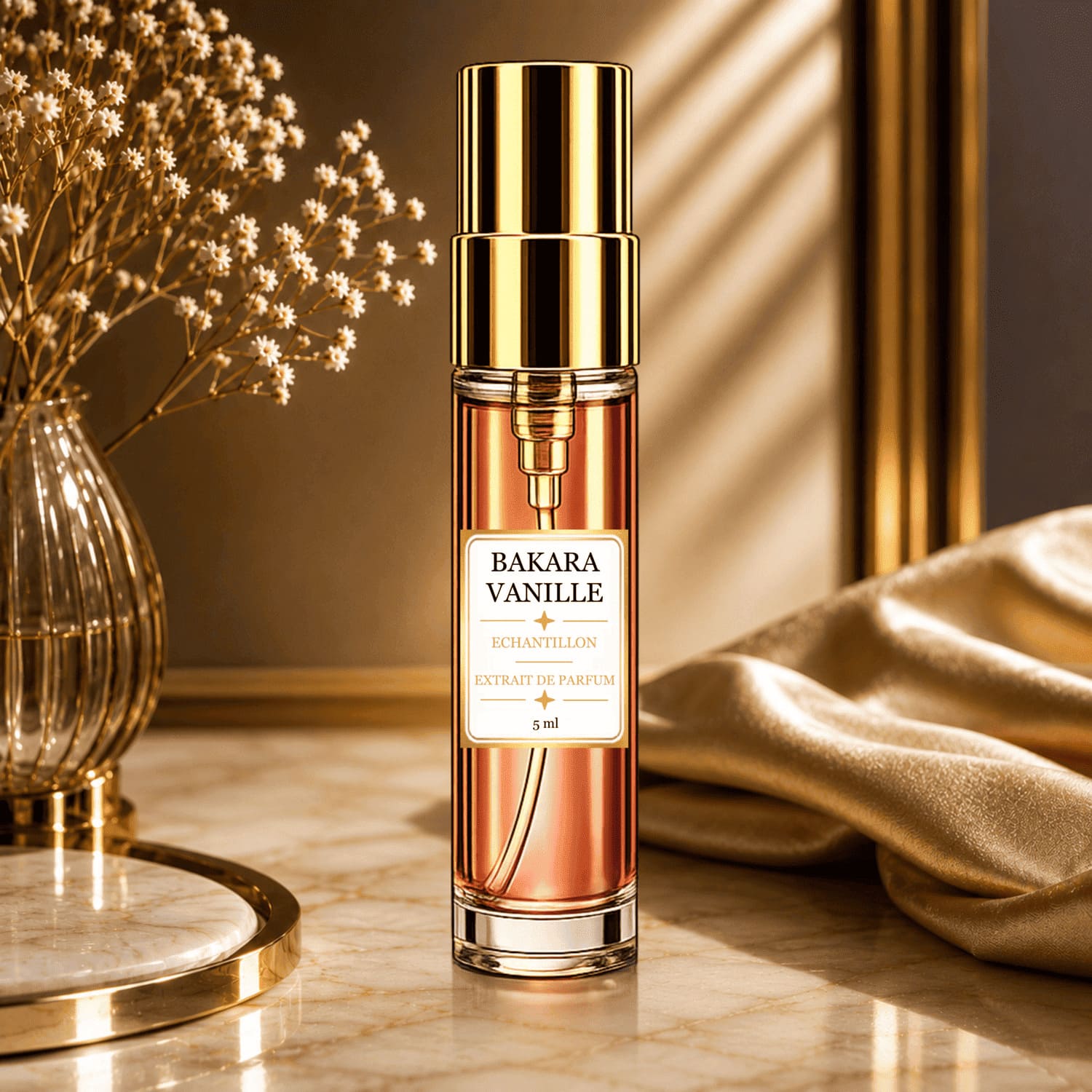 Echantillon de parfum en flacon pulvérisateur de 5ml Bakara Vanille