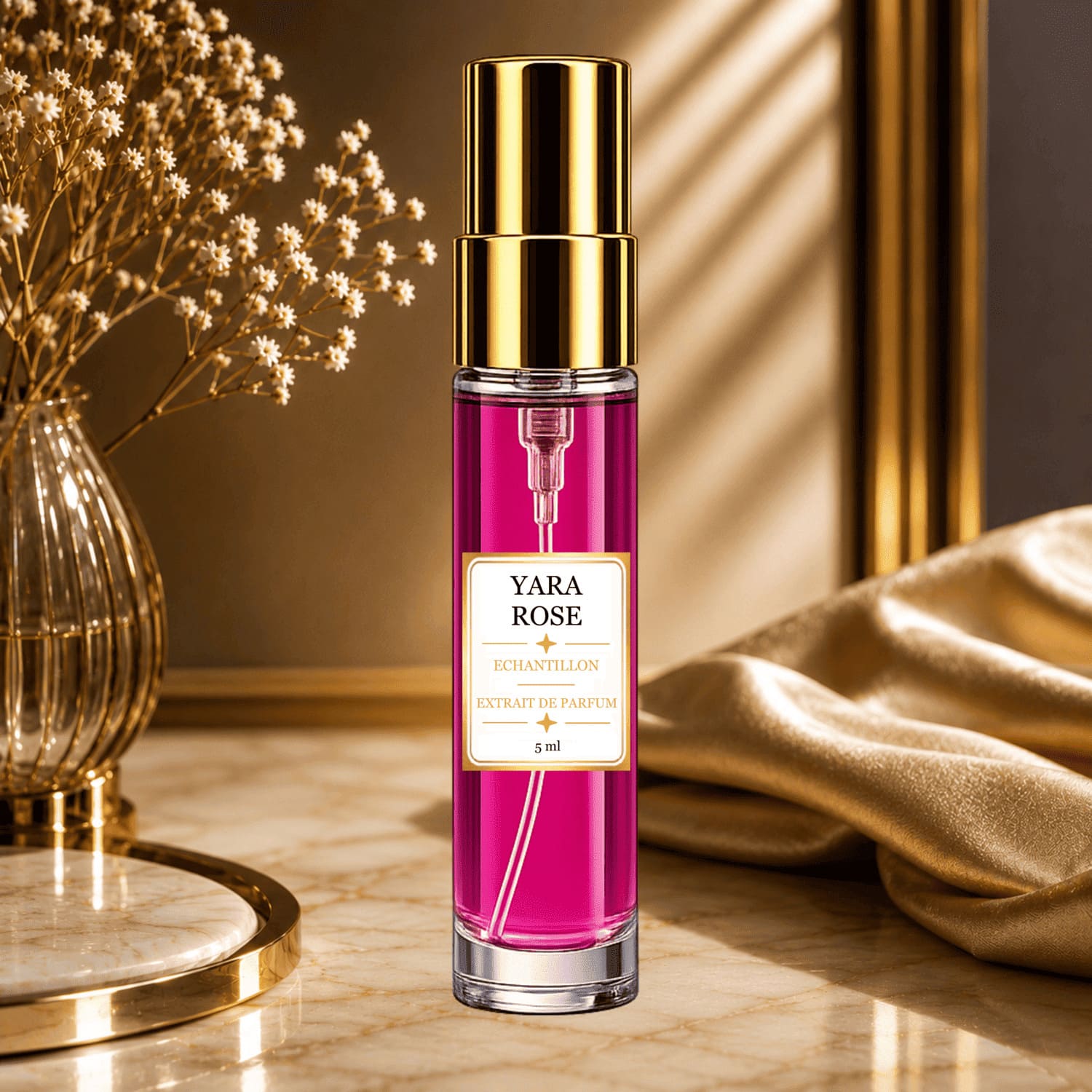 Echantillon de parfum en flacon pulvérisateur de 5ml Yara rose