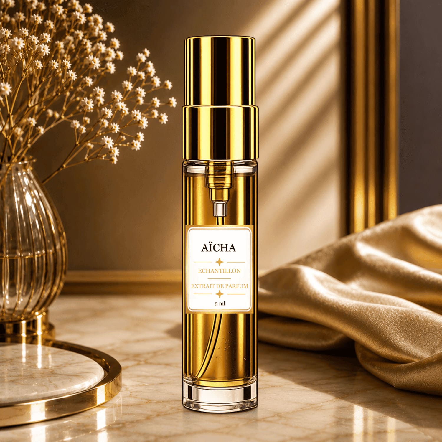 Echantillon de parfum en flacon pulvérisateur de 5ml Aïcha