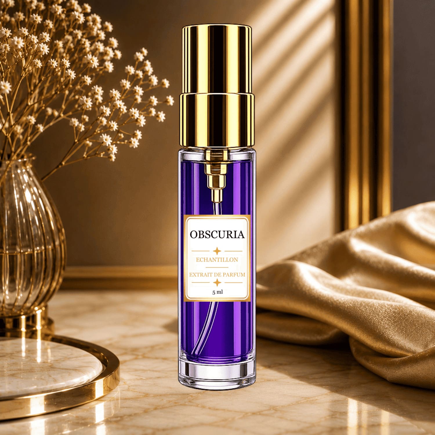 Echantillon de parfum en flacon pulvérisateur de 5ml Obscuria